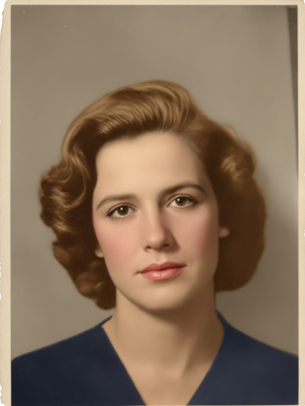 Colorized old photo - a black-and-white portrait revived with natural, era-accurate color