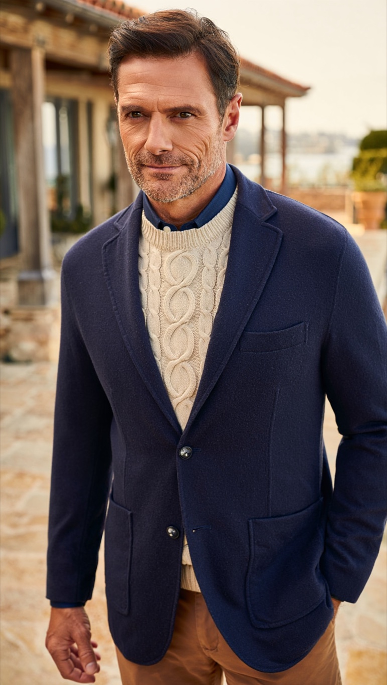 Real old money aesthetic result - a quiet-luxury restyle with tailored classic clothing that keeps the same face
